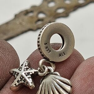 Silver Starfish and Shell Pandora Charm